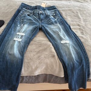 BKE Men's Relaxed Fit Distressed Denim Jeans
